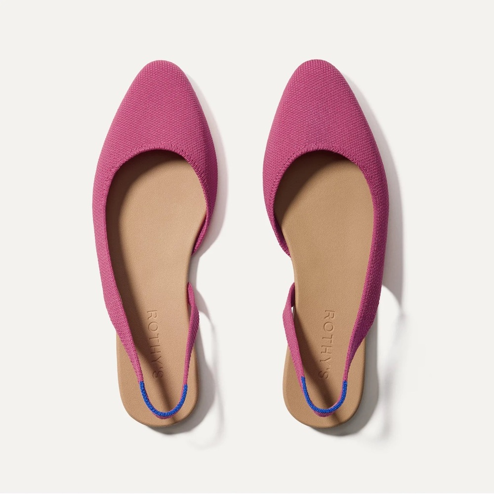 Rothy's Fuchsia Slingback Flats